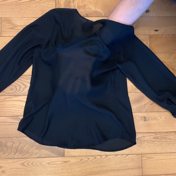 H&M black 3/4 semi sheer shirt 8 - Picture 5 of 7